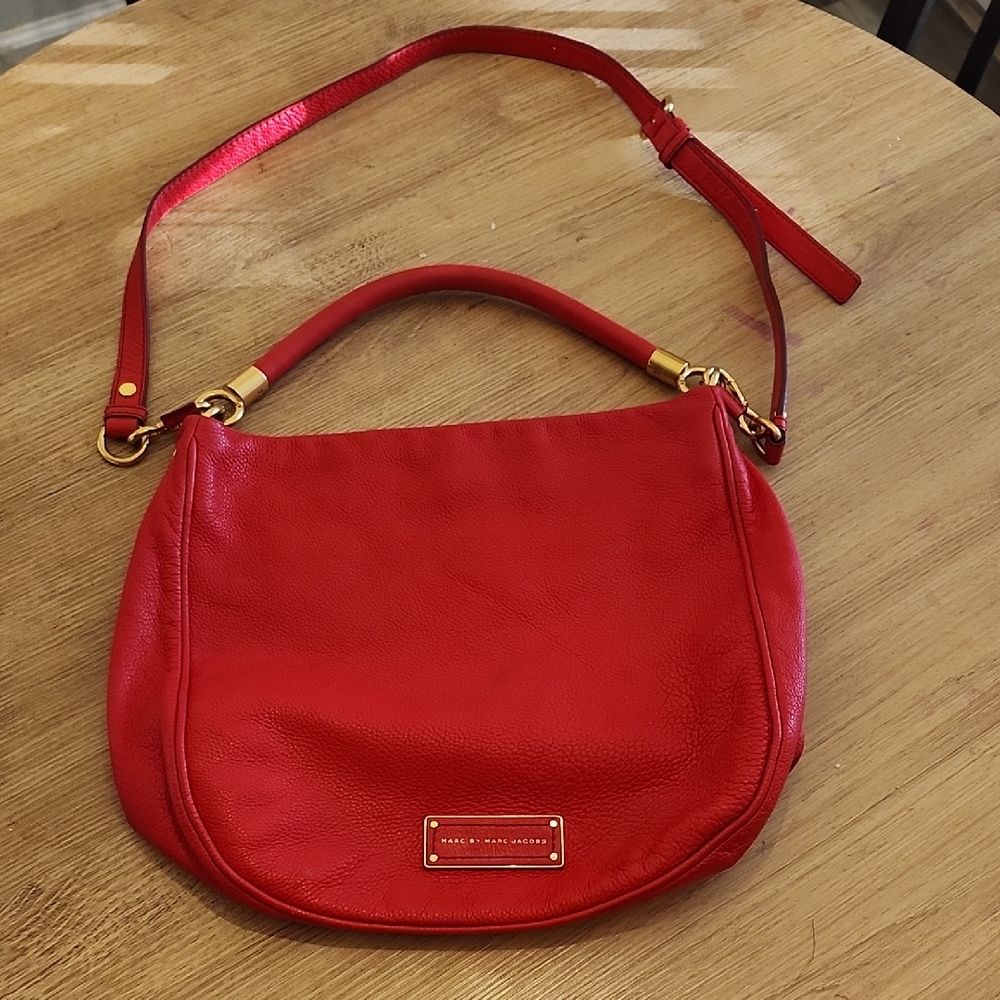 Marc Jacobs Red Leather Shoulder Bag